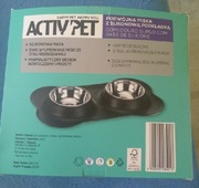 Activ Pet Zestaw podwójna miska z silikonową podkładką 370 ml