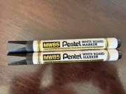 Pentel MW85 marker do białych tablic czarny 2 szt.