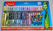 Pisaki Flamastry Maped Color/Peps Monster 24 Kolory Spieralne Nowe