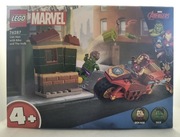 LEGO 76287 Super Heroes Marvel Iron Man Na Motocyklu I Hulk