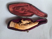 Unikatowa Fajka kolekcjonerska z wilkiem początek xx wieku  . 