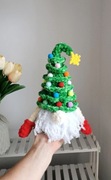 Skrzat, gnom w kształcie choinki handmade, dekoracja świąteczna 
