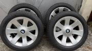 Felgi aluminiowe BMW razem z oponami zimowymi Continental 