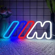 Podświetlane Neonowe Logo BMW M LED RGB na USB (30 x 12 cm)