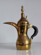 Antyczny Dallah z puncą, pleciona rączka, Imperium Osmańskie, Bliski Wschód