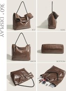 Miękka torba ze skóry PU na ramię z paskiem na ramię typu crossbody