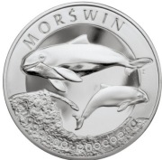 Srebrna moneta - Morświn 2004 - 0,84 oz uncji Ag 999. Czytaj opis