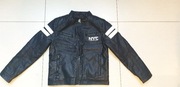 Kurtka, skórzana NYC czarna z podszewką  rozm 158 cm 12-14 lat