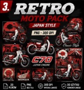 Grafika PNG Honda C70 Classic Retro Japan Engine 300 DPI