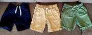 3 pary krótkich spodenek H&M, rozmiar 128