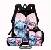 Plecak, śniadaniówka i piórnik z wizerunkiem stitch 