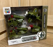 Zestaw wojskowy PRO Kids – 3 pojazdy + samolot – NOWY