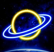 NEON Saturn planeta lampka LED dekoracja ścienna ,na prezent 