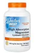 Doctor's Best High Absorption Magnesium Lysinate Glycinate Magnez 240 Tab