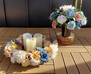 Kompozycja nagrobna wianek + wazon komplet