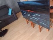 Burza , zachód  Obraz olejny werniksowany