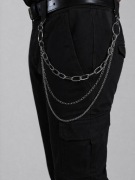Metalowy potrójny łańcuszek do spodni dlł. 27cm