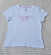 Biała koszulka sportowa na wf w-f rozmiar 140