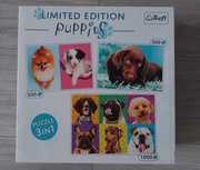 Trefl Puzzle Puppies 3w1 500 500 1000