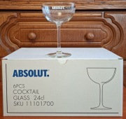 Absolut Cocktail Glass Kieliszki Do Martini Drinków Mojito 6 Sztuk 240 ml