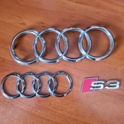 Audi S3 emblemat logo znaczek przód+tył+S3 OEM