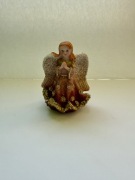 Figurka anioł aniołek PRL retro vintage cepelia szklana ceramiczna