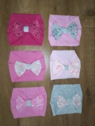 Opaska turbanowa z kokardą. Mix kolorów.