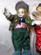 Clown klaun pozytywka porcelanowy vintage 30 cm wysokość 2 sztuki   W13