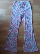 Materiałowe spodnie dzwony, vintage