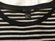 H&M Basic sweterek w paski 100% bawełna r.L