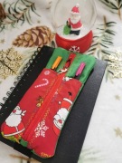 Organizer na gumce na notatnik/telefon handmade motyw Boże Narodzenie 