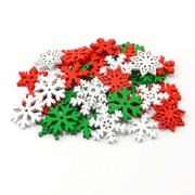 Drewniane Zawieszki w Kształcie Płatków Śniegu mix.