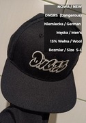 DNGRS  Nowa Niemiecka męska czapka bejsbolówka z wełną, 15% Wełna, Roz. S-L