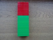 Duplo 20 klocków 2x4 płatkich/płytka zielone i czerowone