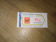 Bilet jednorazowy 10gr MPK Łódź stare logo skasowany lokalny