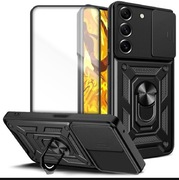 ETUI PANCERNE DO SAMSUNG GALAXY S21 FE CZARNE OBUDOWA ARMOR HOLDER  Nr A1