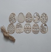 Jajka wielkanocne ozdoby drewniane 