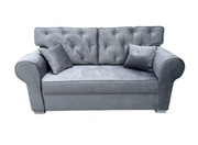 Nowy Kanapa Sofa stylowa elegancka glamour 2 osobowa szara welur