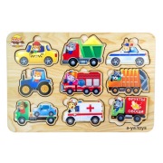 Drewniana układanka "Transport"