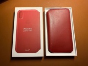 Etui APPLE Leather Folio do iPhone XS - product red +GRATIS!