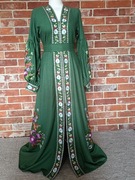 Sukienka haftowana, vyshyvanka, zielona S