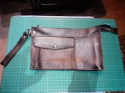 Saszetka męska, skórzana PRL.