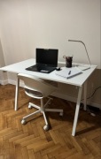 Biurko IKEA TROTTEN 120na70 i krzesło obrotowe IKEA LOBERGET
