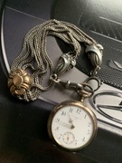 Zegarek kieszonkowy Omega damka 35mm super stan ,dewizka srebro  