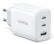 Ugreen szybka ładowarka sieciowa 2x USB Typ C / USB 65W, biała