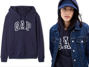 GAP granatowa bluza kangurka z kapturem logo M