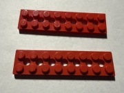 LEGO TECHNIC PŁYTKA PŁASKA 2x8 CZERWONA 3738 1 szt