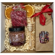 Zestaw Prezentowy na Święta Miód Herbata Czekolada