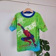 Koszulka krótki rękaw 140 Spider Man zielona bluzka t-shirt bluzeczka