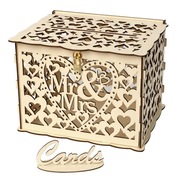 Pudełko na koperty Ślubne pudełko drewniane Ślub Wesele